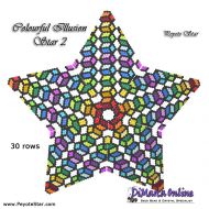 Tutorial 30 rows - Colourful Illusion 2 - 3D Peyote Star + Basic Tutorial Little 3D Peyote Star (download link per e-mail)