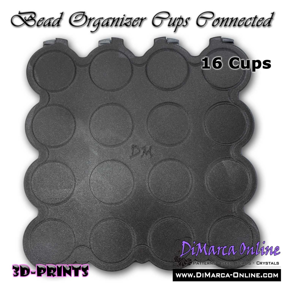 Bead Organizer Cups - Alphabet, Numbers or Blanks - DiMarca Online