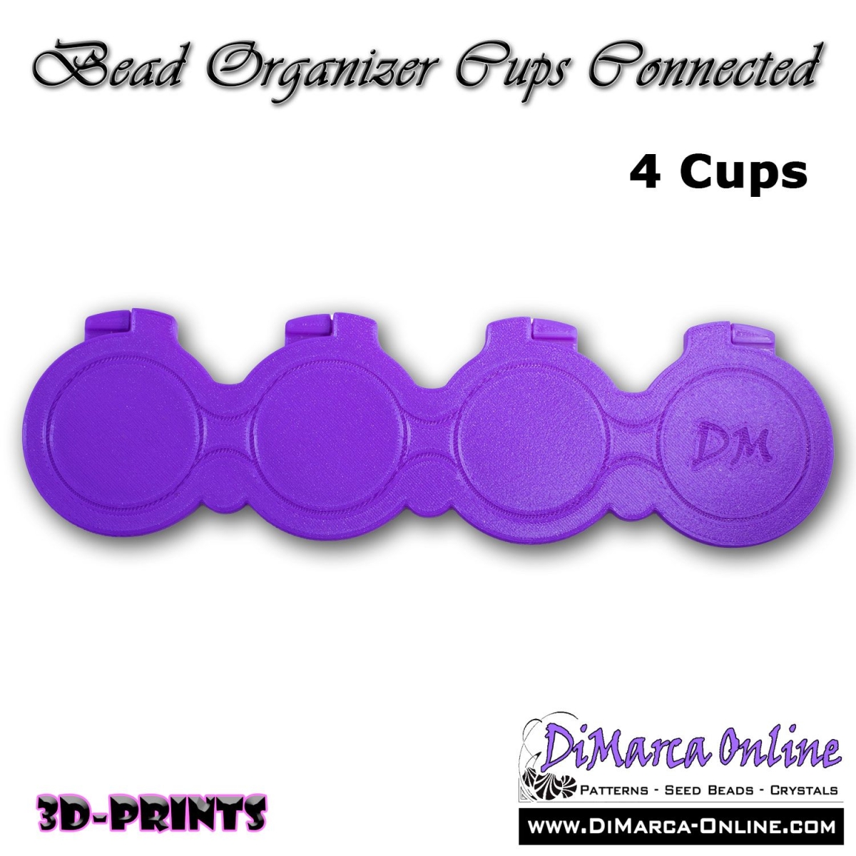 Bead Organizer Cups - Alphabet, Numbers or Blanks - DiMarca Online