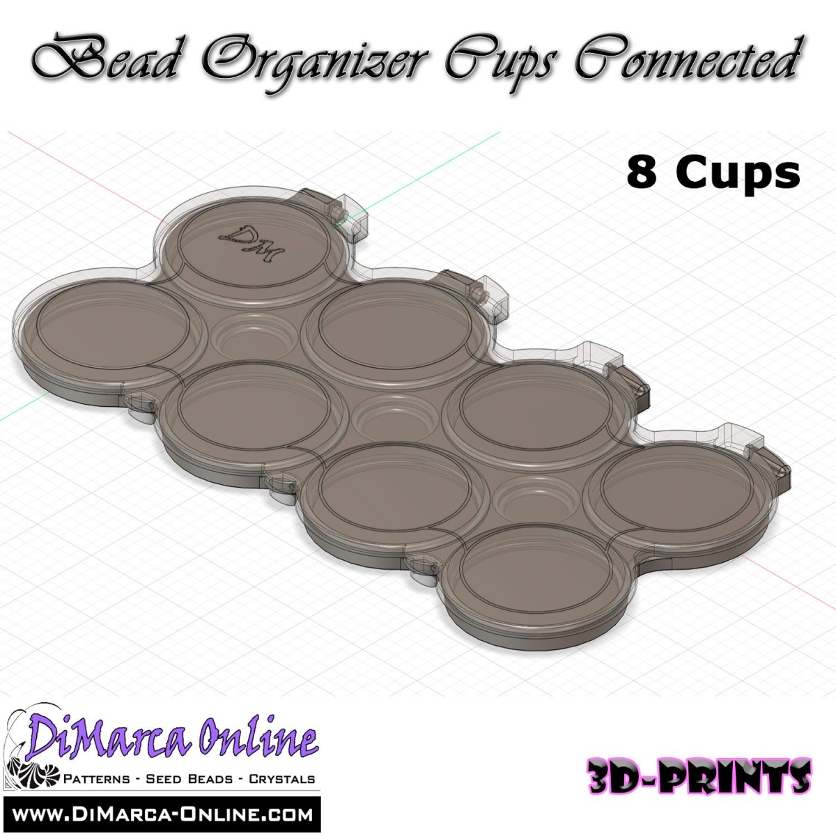 Bead Organizer Cups - Alphabet, Numbers or Blanks - DiMarca Online