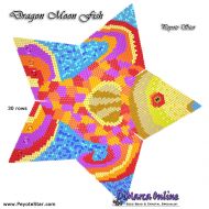 Tutorial 30 rows - Dragon Moon Fish 3D Peyote Star + Basic Tutorial Little 3D Peyote Star (download link per e-mail)