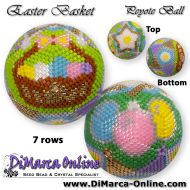 Tutorial 07 rows - Easter Basket Peyote Ball incl. Basic Tutorial (download link per e-mail)