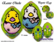 Tutorial 11 rows - Easter Chicks Peyote Egg incl. Basic Tutorial (download link per e-mail)