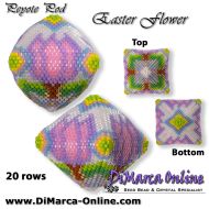 Tutorial 20 rows - Easter Flower 3D Peyote Pod + Basic Tutorial (download link per e-mail)