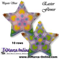 Tutorial 10 rows - Easter Flower 3D Peyote Star + Basic Tutorial (download link per e-mail)