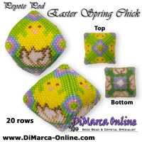 Tutorial 20 rows - Easter Spring Chick 3D Peyote Pod + Basic Tutorial (download link per e-mail)