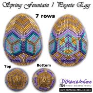 Tutorial 07 rows - Spring Fountain 1 Peyote Egg incl. Basic Tutorial (download link per e-mail) - NEW format