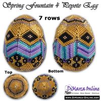 Tutorial 07 rows - Spring Fountain 4 Peyote Egg incl. Basic Tutorial (download link per e-mail) - NEW format