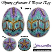 Tutorial 07 rows - Spring Fountain 5 Peyote Egg incl. Basic Tutorial (download link per e-mail) - NEW format