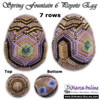 Tutorial 07 rows - Spring Fountain 6 Peyote Egg incl. Basic Tutorial (download link per e-mail) - NEW format