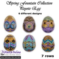 Tutorial 07 rows - Spring Fountain Collection (6 x) Peyote Egg incl. Basic Tutorial (download link per e-mail) - NEW format