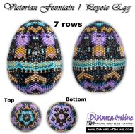 Tutorial 07 rows - Victorian Fountain 1 Peyote Egg incl. Basic Tutorial (download link per e-mail) - NEW format