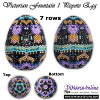 Tutorial 07 rows - Victorian Fountain 1 Peyote Egg incl. Basic Tutorial (download link per e-mail) - NEW format