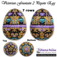 Tutorial 07 rows - Victorian Fountain 2 Peyote Egg incl. Basic Tutorial (download link per e-mail) - NEW format