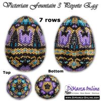 Tutorial 07 rows - Victorian Fountain 3 Peyote Egg incl. Basic Tutorial (download link per e-mail) - NEW format