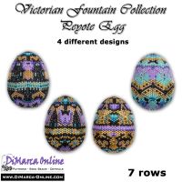 Tutorial 07 rows - Victorian Fountain Collection (4 x) Peyote Egg incl. Basic Tutorial (download link per e-mail) - NEW format