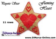 Tutorial 11 rows - Flaming Heart - 3D Peyote Star + Basic Tutorial Little 3D Peyote Star (download link per e-mail)
