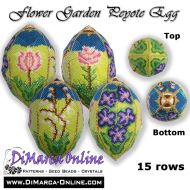 Tutorial 15 rows - Flower Garden Peyote Egg incl. Basic Tutorial (download link per e-mail)