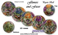 Tutorial 15 rows - Flowers and Faces Peyote Ball incl. Basic Tutorial (download link per e-mail)
