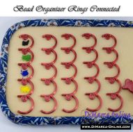 Bead Organizer Rings Connected (5 Rings) - Alphabet, Numbers or Blanks