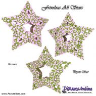 Tutorial 18 rows - Frivolous All Stars - 3D Peyote Star + Basic Tutorial Little 3D Peyote Star (download link per e-mail)