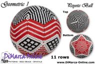 Tutorial 11 rows - Geometric 1 Peyote Ball incl. Basic Tutorial (download link per e-mail)