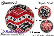 Tutorial 11 rows - Geometric 3 Peyote Ball incl. Basic Tutorial (download link per e-mail)