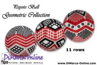 Tutorial 11 rows - Geometric Collection (3 x) Peyote Ball incl. Basic Tutorial (download link per e-mail)