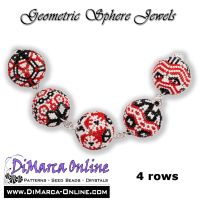 Tutorial 04 rows - Geometric Sphere Jewels (5 x) Peyote Balls incl. Basic Tutorial (download link per e-mail)