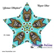 Tutorial 21 rows - German Shepherd 3D Peyote Star + Basic Tutorial Little 3D Peyote Star (download link per e-mail)