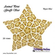 Tutorial 20 rows - Animal Print Giraffe - 3D Peyote Star + Basic Tutorial Little 3D Peyote Star (download link per e-mail)