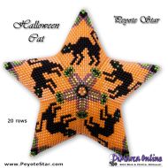 Tutorial 20 rows - Halloween Cat 3D Peyote Star + Basic Tutorial (download link per e-mail)