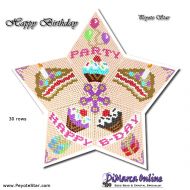 Tutorial 30 rows - Happy Birthday 3D Peyote Star + Basic Tutorial Little 3D Peyote Star (download link per e-mail)