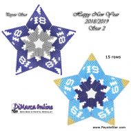 Tutorial 15 rows - HNY 2018-2019 Star 2 - 3D Peyote Star + Basic Tutorial Little 3D Peyote Star (download link per e-mail)