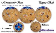 Tutorial 11 rows - Honeycomb Bees Peyote Ball incl. Basic Tutorial (download link per e-mail)