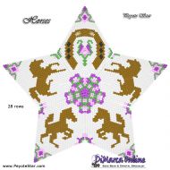 Tutorial 28 rows - Horses 3D Peyote Star + Basic Tutorial Little 3D Peyote Star (download link per e-mail)