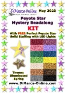 * Peyote Star Mystery Beadalong Kit * May 2023 - Illuminated Spring - with FREE Perfect Peyote Star Solid Stuffing with LED lights