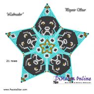 Tutorial 21 rows -  Labrador 3D Peyote Star + Basic Tutorial Little 3D Peyote Star (download link per e-mail)