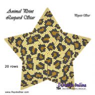 Tutorial 20 rows - Animal Print Leopard - 3D Peyote Star + Basic Tutorial Little 3D Peyote Star (download link per e-mail)