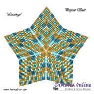 Tutorial 22 rows - Lozenge 3D Peyote Star + Basic Tutorial Little 3D Peyote Star (download link per e-mail)