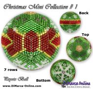 Tutorial 07 rows - Christmas Mini 1 Peyote Ball incl. Basic Tutorial (download link per e-mail)