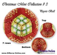 Tutorial 07 rows - Christmas Mini 3 Peyote Ball incl. Basic Tutorial (download link per e-mail)