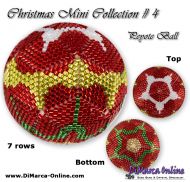 Tutorial 07 rows - Christmas Mini 4 Peyote Ball incl. Basic Tutorial (download link per e-mail)