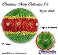 Tutorial 07 rows - Christmas Mini 6 Peyote Ball incl. Basic Tutorial (download link per e-mail)