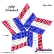 Tutorial 12 rows - Flag The Netherlands 3D Peyote Star + Basic Tutorial Little 3D Peyote Star (download link per e-mail)