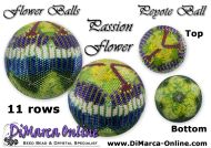 Tutorial 11 rows - Passion Flower Peyote Ball incl. Basic Tutorial (download link per e-mail)