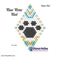 Tutorial 16 rows - Paw Print 3D Peyote Pod + Basic Tutorial (download link per e-mail)