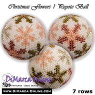 Tutorial 07 rows - Christmas Flowers 1 Peyote Ball incl. Basic Tutorial (download link per e-mail)