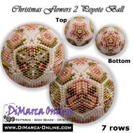 Tutorial 07 rows - Christmas Flowers 2 Peyote Ball incl. Basic Tutorial (download link per e-mail)