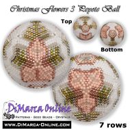 Tutorial 07 rows - Christmas Flowers 3 Peyote Ball incl. Basic Tutorial (download link per e-mail)
